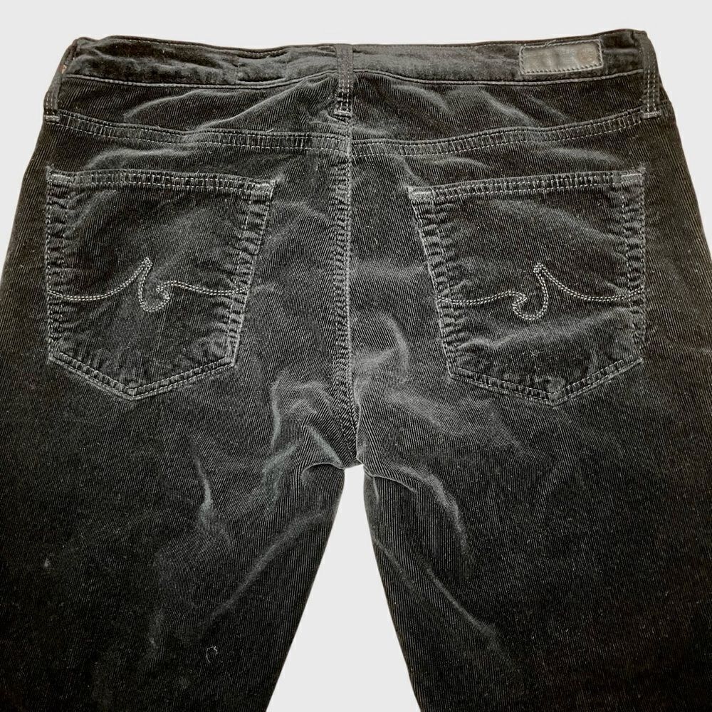 AG Adriano Goldschmied Stevie Slim Straight Ankle Pants in Dark Black Women’s 30 - Picture 7 of 11